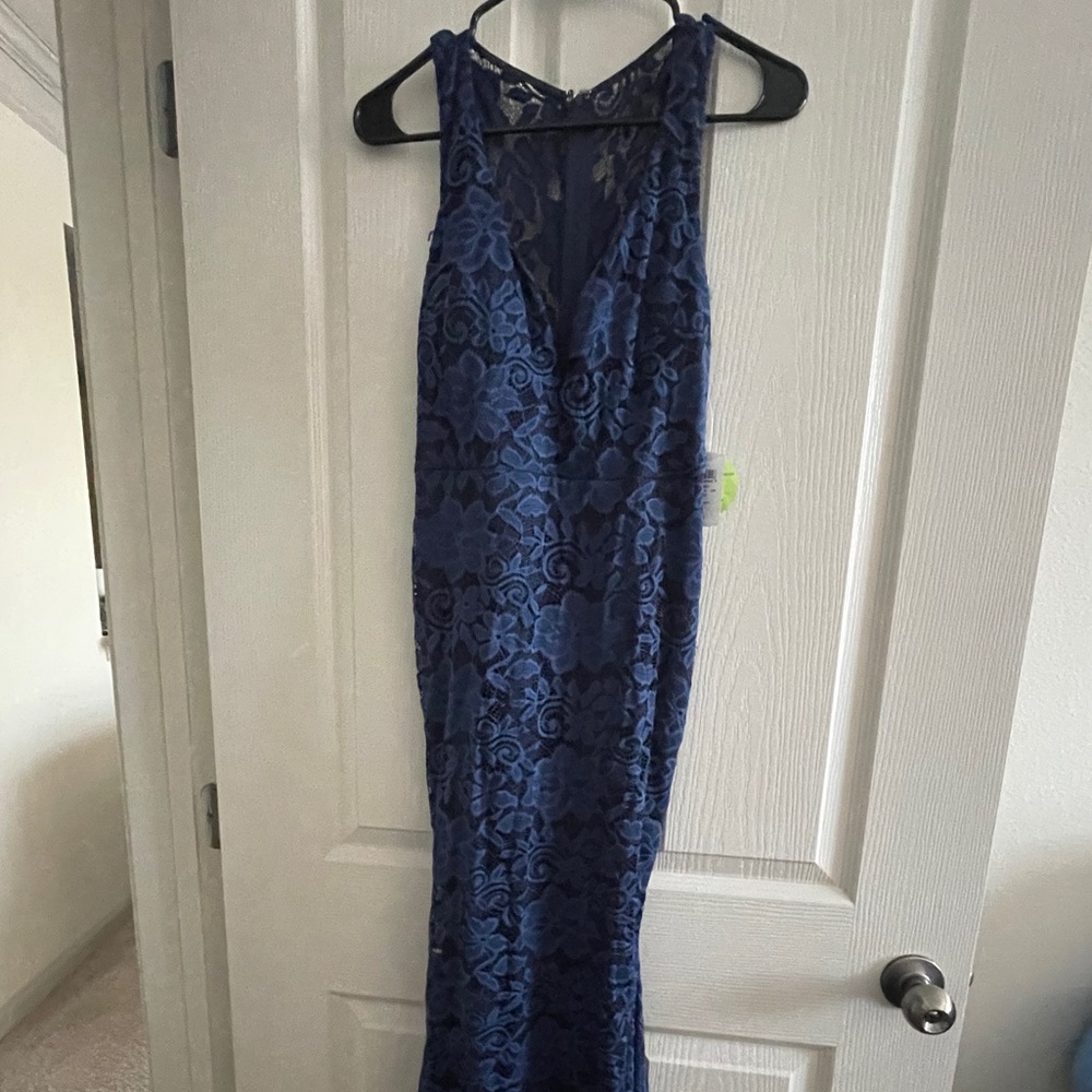 Navy lace mermaid dress *Brand New